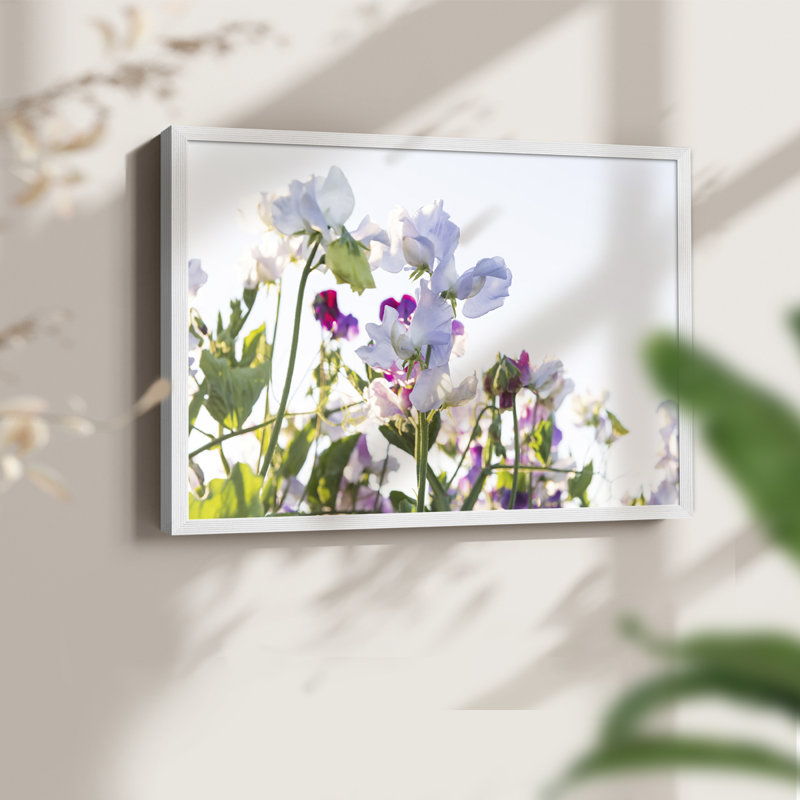 Fleurs printanières - reproduction encadrée - réversible, H 8 po x l 10 po, Blanc