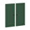 Ensemble de porte double à panneau surélevé 100% bois massif Bryannah