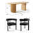 6 - Person Dining Table Sets With Oval Table & 6 Upholstered Velvet Chairs-1500406392-1500406397