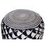 Persayis 50cm Wide Round Geometric Pouf Ottoman