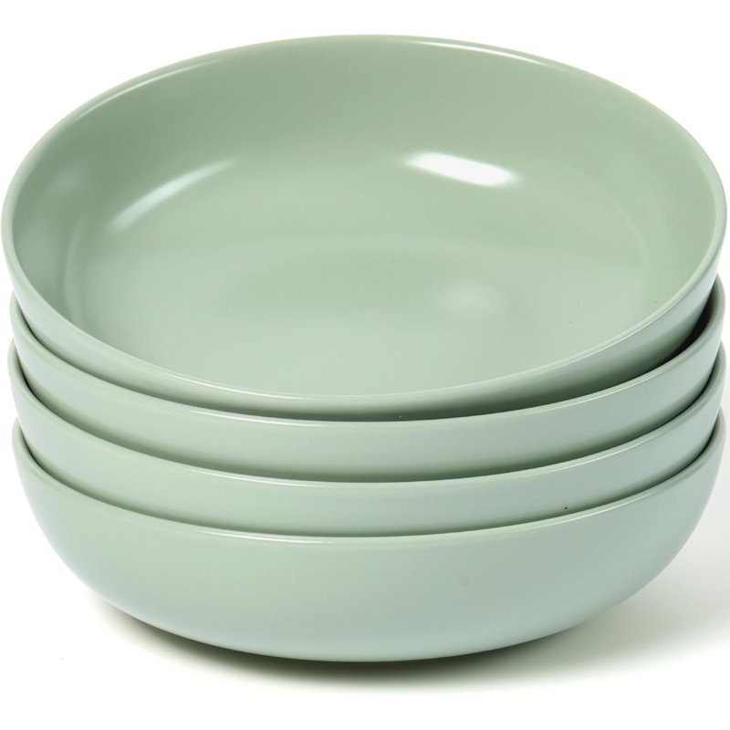 Ensemble de 4 bols à pâtes en céramique de 40 oz, assiettes à salade profondes pour manger