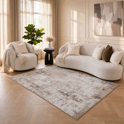 Elaris Collection Rectangle Abstract Area Rug