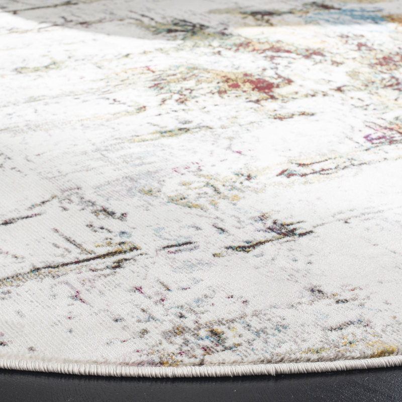 Tapis abstrait Mancheer Performance, Rond 6 pi 5 po