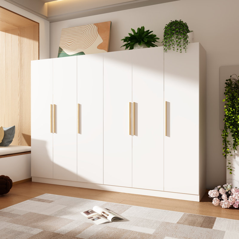 Brijesh 94.4'' Manufactured Wood Armoire, White