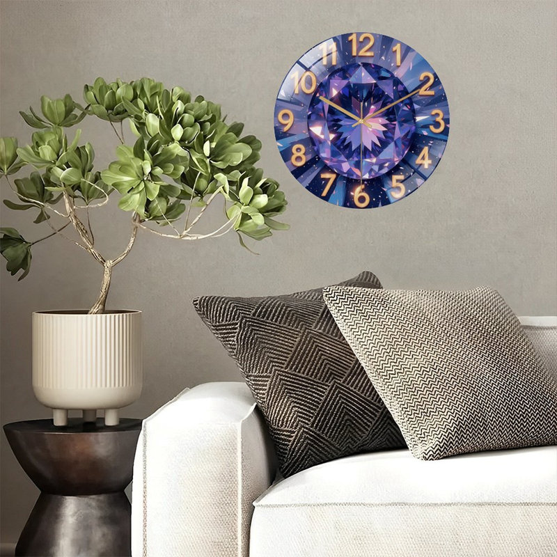 Horloge murale diamant