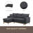 84.25" Woven Reversible Sleeper Sectional Sofa With Storage Chaise