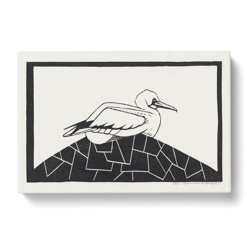 Gannet Bird by Samuel De Mesquita - Wrapped Canvas, 40cm H x 60cm W x 3cm D