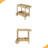 Outdood Rolling Bar Cart