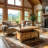 Fireside Lodge Cedar Log Enclosed Coffee Table - Elevating Top - Natural - Armor-1858242575