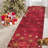 Christmas Runner Rug – Washable, Non-Slip Snowflake Area Carpet, Low Pile for Hallway, Kitchen, Bedroom, Bathroom – Holiday Red Rug, 2x6ft (61x183cm), USA Spec-1498290409-1498290402
