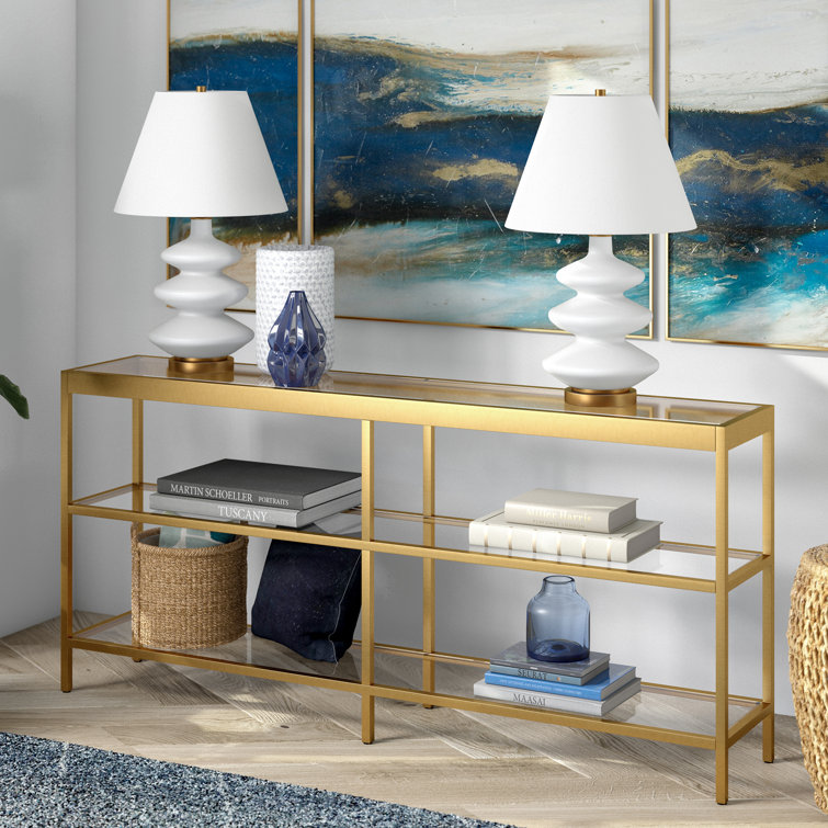 Alexis 162.6cm Glass Top Console Table