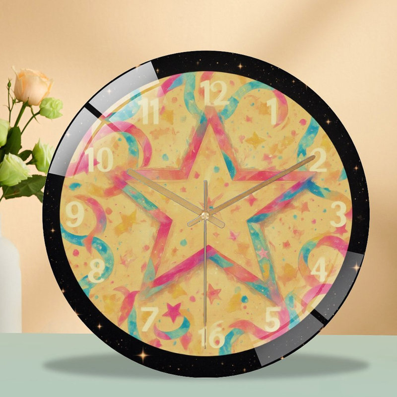 Horloge murale en verre 12 po