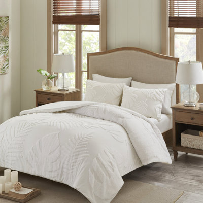 Cotton Chenille Bedding - , , Beach House Theme, Queen Size, 3 Pieces Comforter , Style