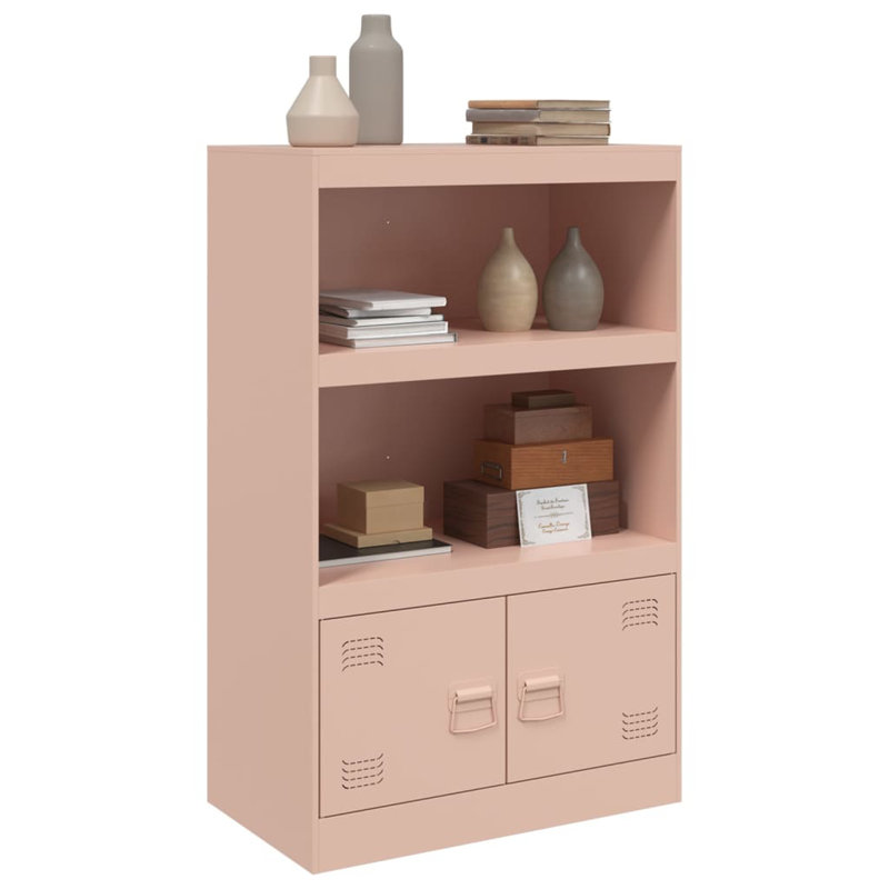 Alonah Steel Accent Cabinet, Pink