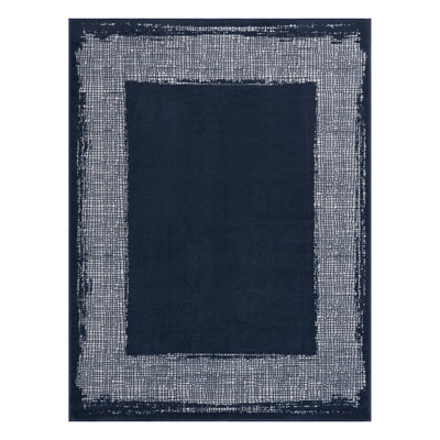 Laguna Addle Geometric Blue Area Rug