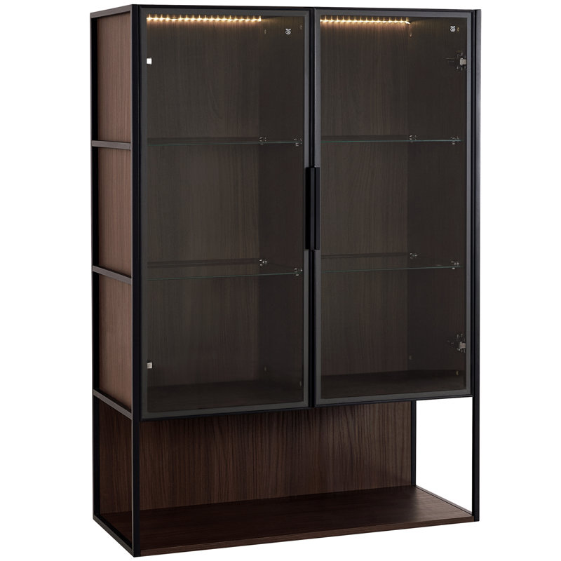 Grande vitrine lumineuse avec porte en verre trempé