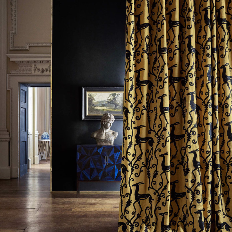 Deco Deer Fabric, Velvet Malachite