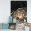 «Abstract Fractal Flower With Golden Rays», reproduction sur toile - Fleur fractale-718633400-718633381
