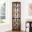 Vitrine gracieuse éclairée pour le salon, mettant en valeur des trésors avec style-852086873