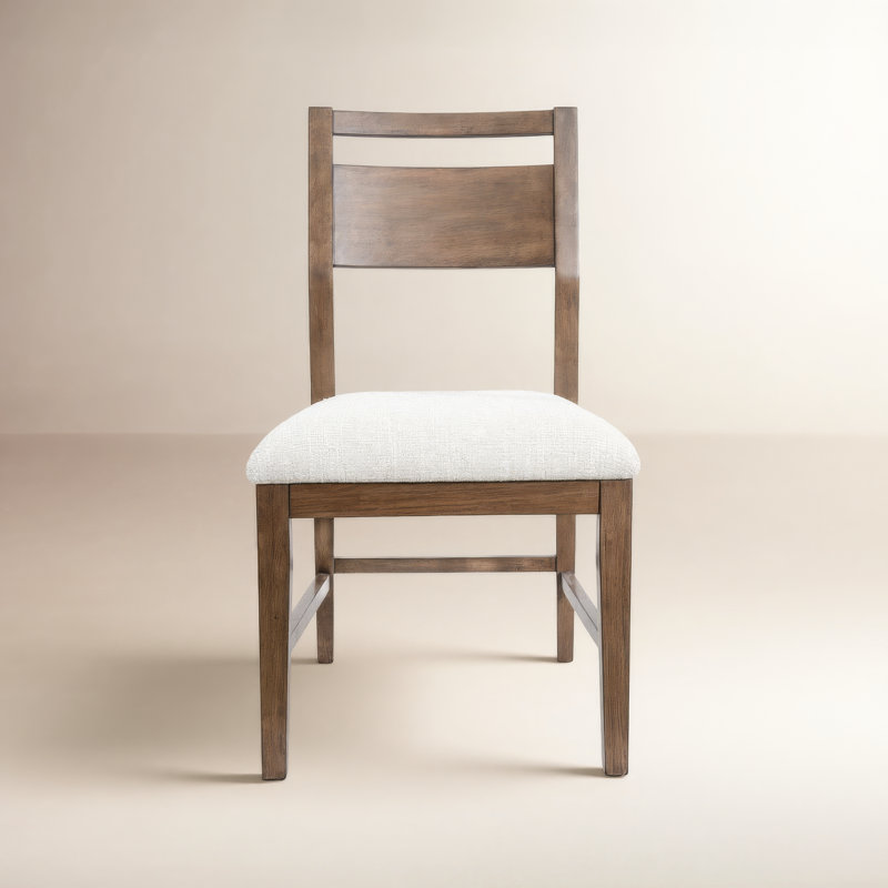 Chaise de salle à manger rembourrée Brienne, Noyer