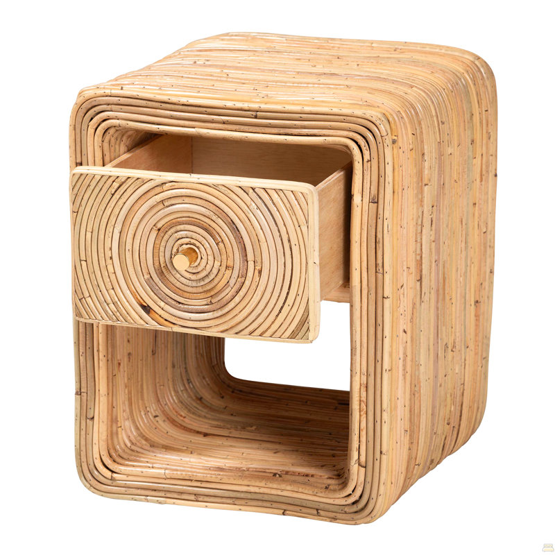 Table de chevet 1 tiroir Natural Rattan
