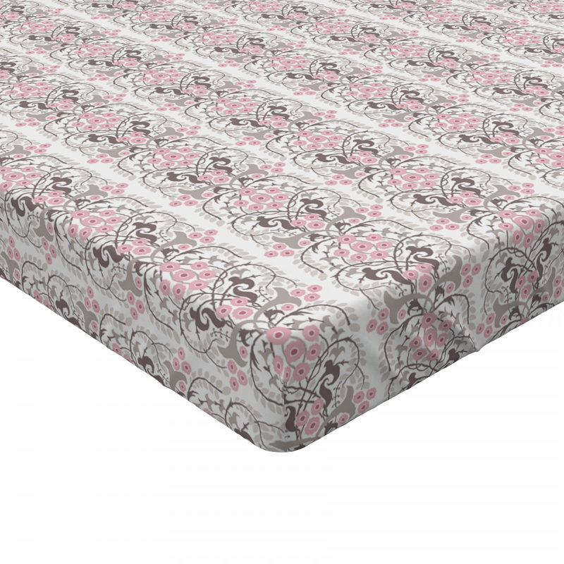 Microfiber Floral Fitted Sheet, Twin XL Fitted Sheet