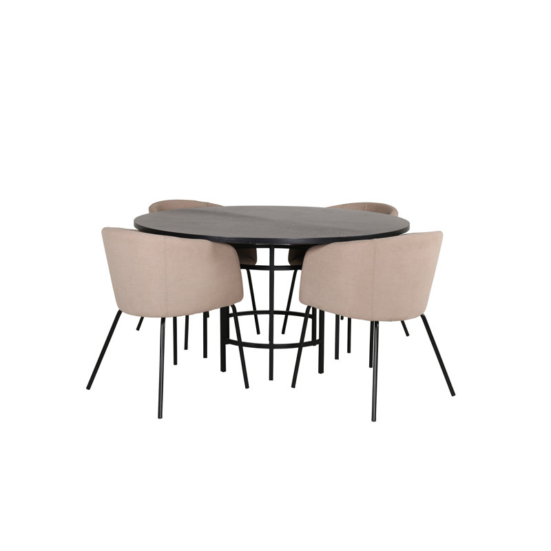 Dolson 4 - Person Dining Set, Taupe