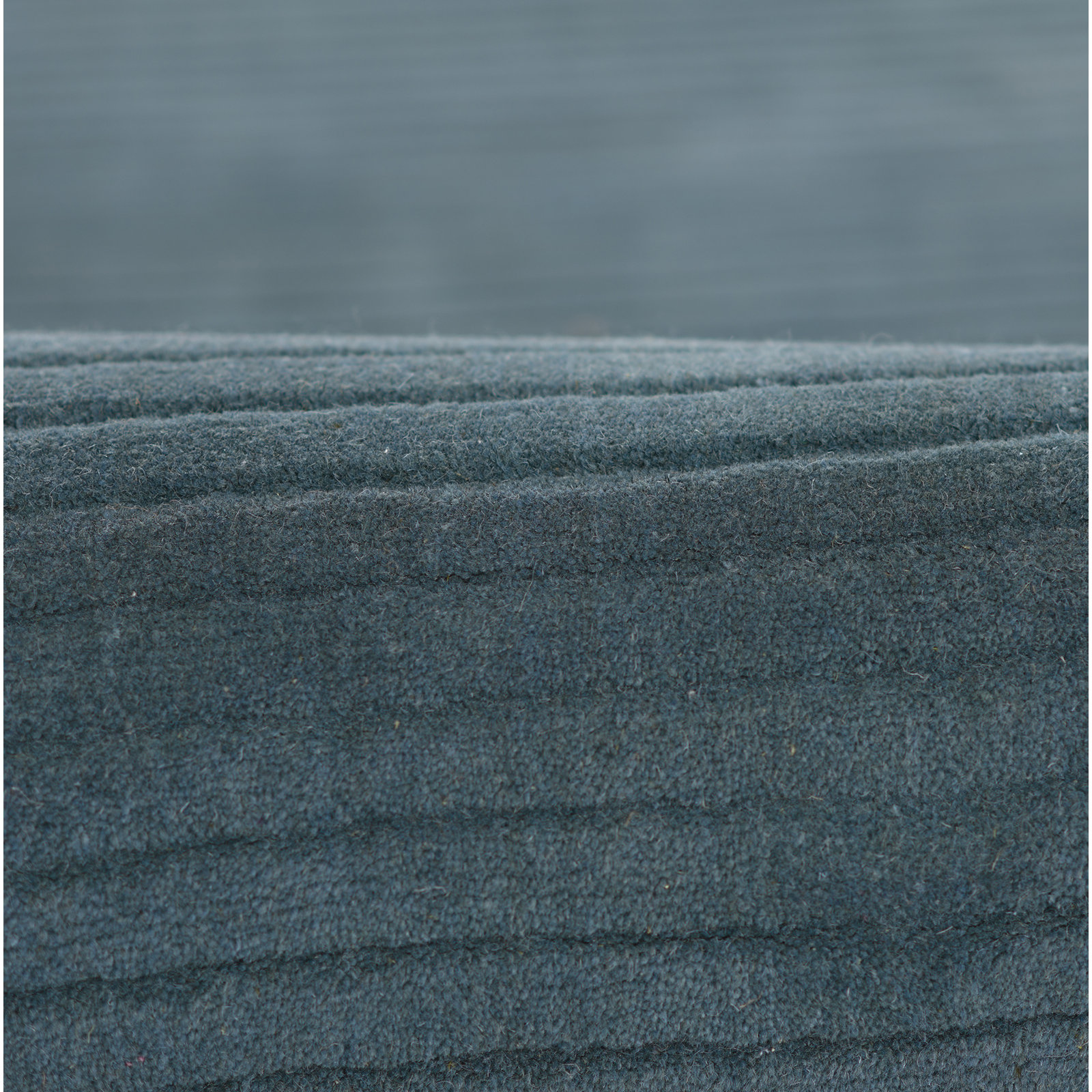 Guiness Blue Hand-Loomed Wool Rug, Rectangle 2' x 4'