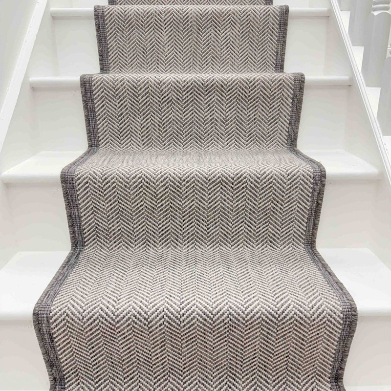 Stair Runner Geometric Flatweave Area Rug, Runner 60 x 600 cm