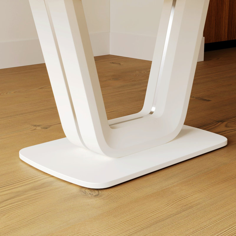 Table de cuisine, table de salle à manger extensible avec pieds en forme de U pour la maison