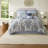 Piece Bedding Sets, Blue Jacquard Comforter Set for Full Queen Bedroom