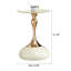 Table de bout compacte blanche - Décoration de petite pièce en métal avec flamme dorée Assemblage simple en brique Cocktail Modern Living