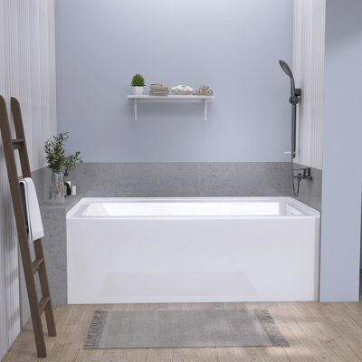60'' x 32'' Alcove / Tile In Soaking Acrylic Bathtub