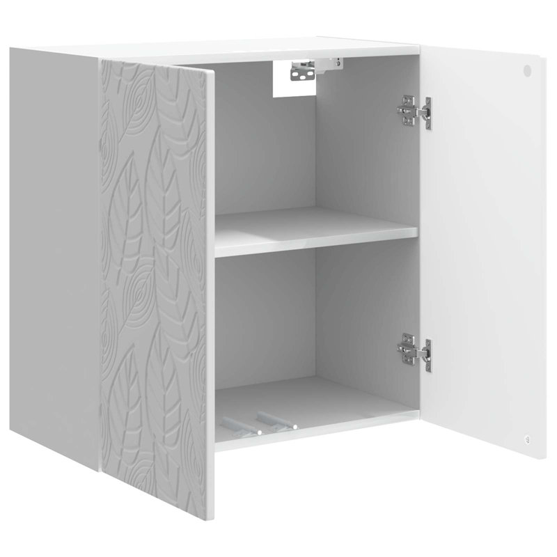 2 -Door Rectangle Accent Cabinet, High Gloss White