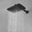 Single-Handle 3-Spray Rain Square Shower Head High-Pressure Shower Faucet (Valve Included).-108739113