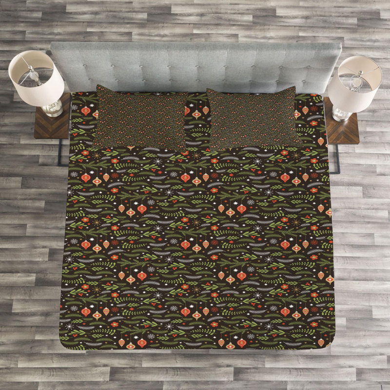 Rustic Polyester Coverlet, King Coverlet + 2 Shams