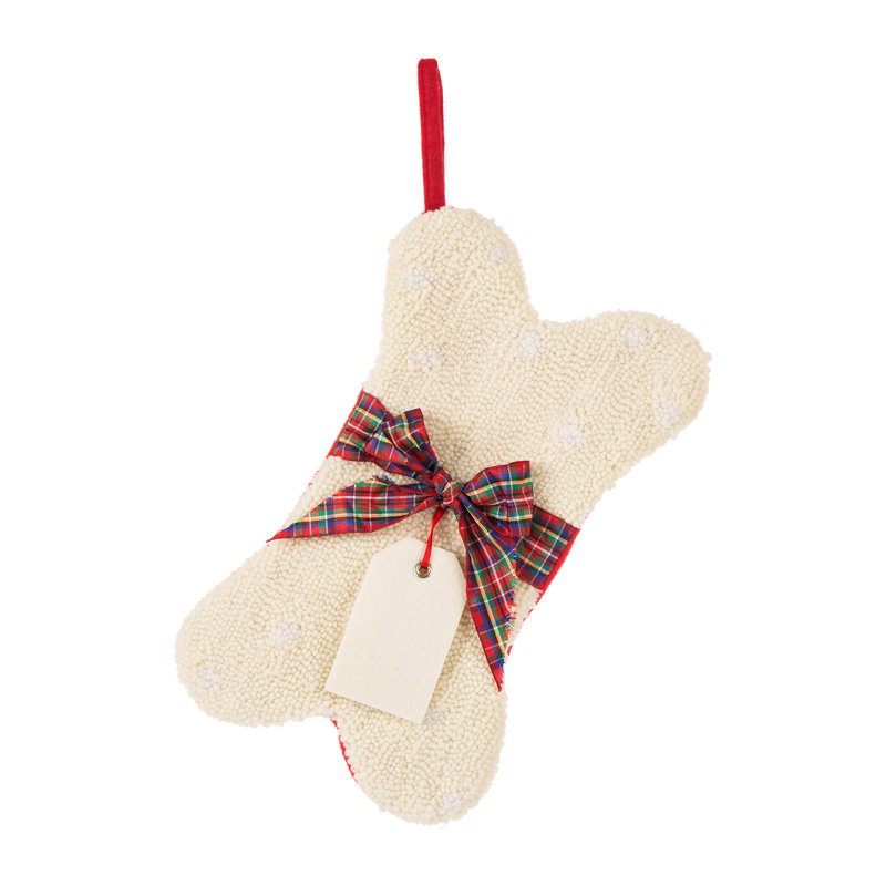 12.50"L Bone Shape Hooked Stocking