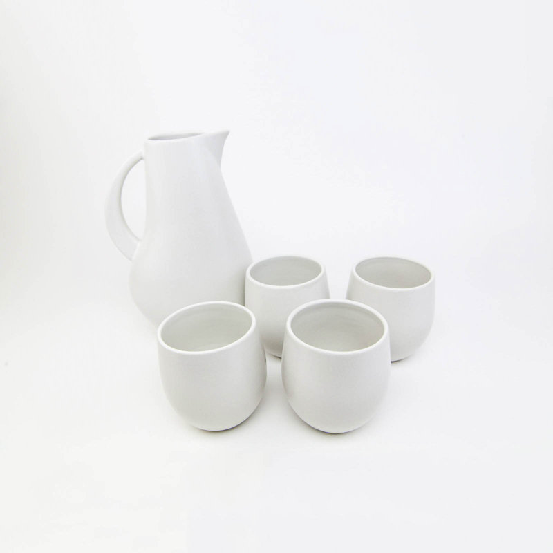 Borgen 72oz. Stoneware Pitcher, Chalk