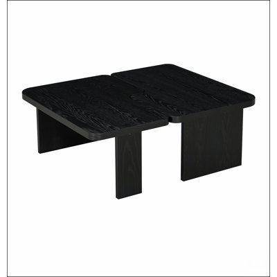 U-Can Modern Minimalist Coffee Table Set, Rectangle Coffee Table with Splicing Design, Multifunctional Combination Table for Living Room