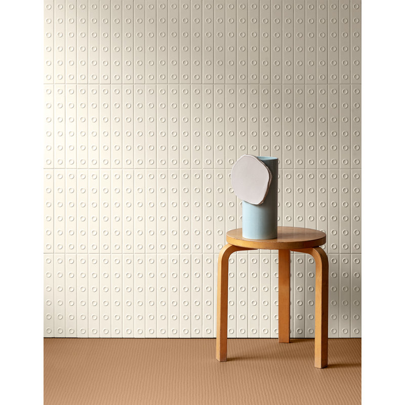 Punto Down Glossy 2" x 12" Linear Mosaic Tile, White