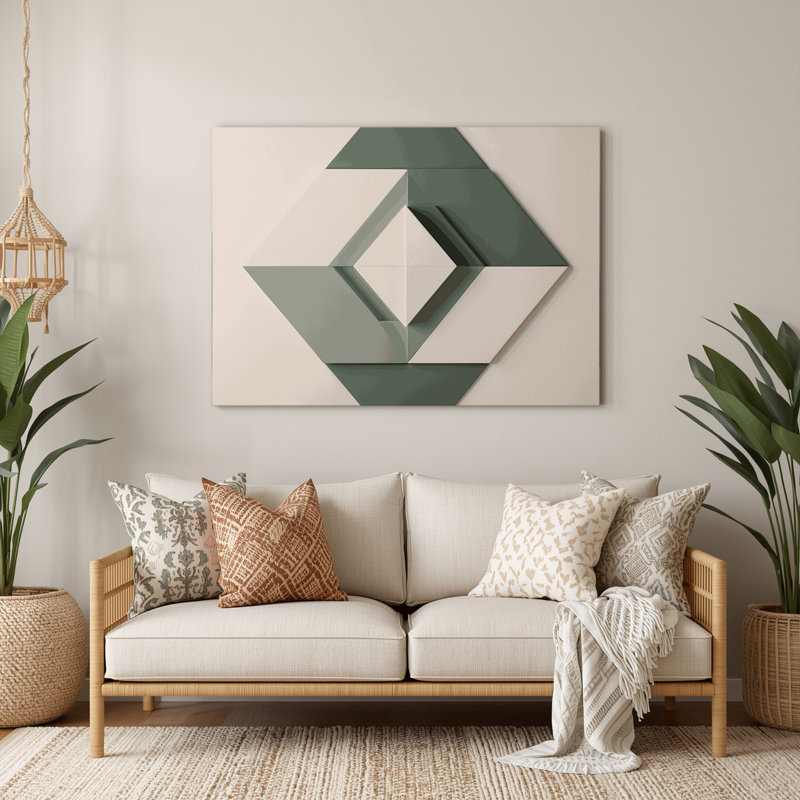 Minimalism 90 Grey Metal Wall Art, 8" H x 10" W