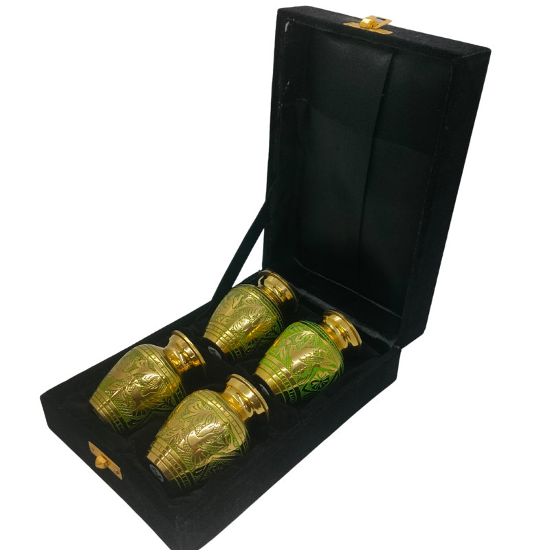 Rommert Hand-Etched Doves Keepsakes, Gold