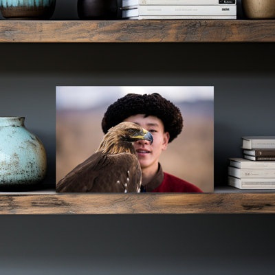 Golden Eagle Hunter Traditional Bird Eagle Nature Portrait Wall Art