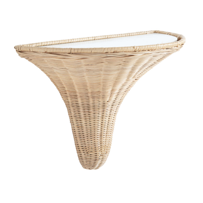 Amanda Lindroth Baytree Wicker Bracket, Cream/White