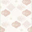 Tapis rose / crème en polyester tissé à la machine Dayana-1411221820