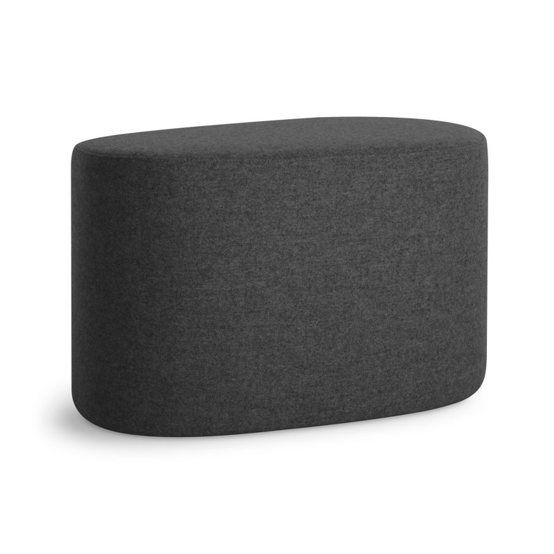 Swole Upholstered Ottoman, Vesper Charcoal