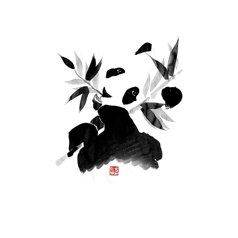 Panda by Péchane - Print on Canvas, 66.04 cm H x 45.72 cm W x 1.91 cm D, Wrapped Canvas