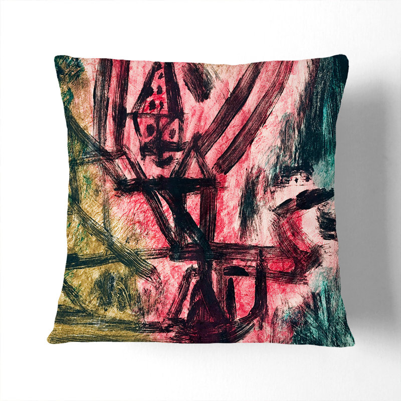 Fire Clown Square Throw Cushion, 55cm H x 55cm W x 20cm D