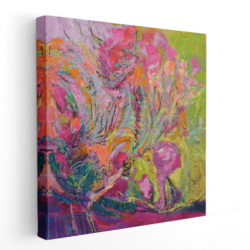 Parmi les pâturages verts I - reproduction d'art sur toile, H 30 po x l 30 po