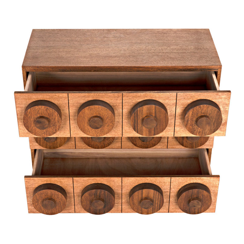 3 - Drawer Solid Wood Dresser, Dark Walnut